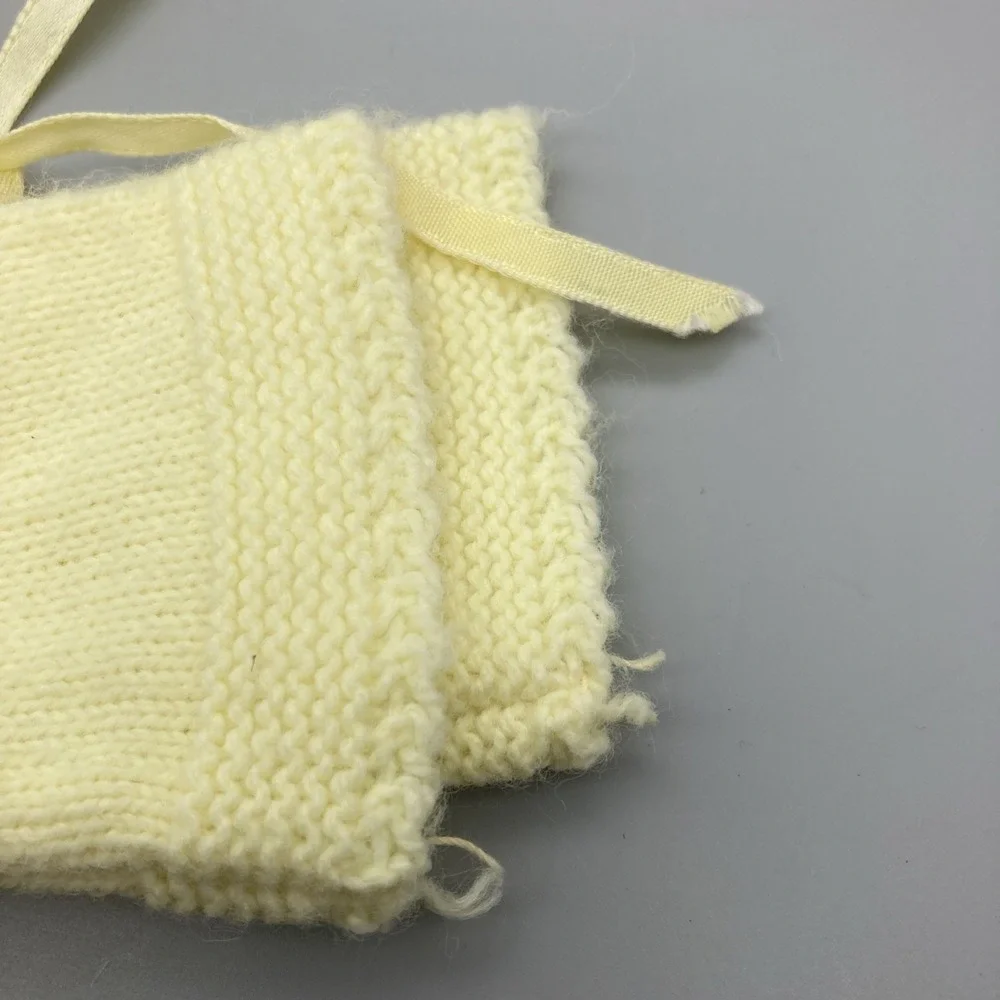 Hand Crocheted Yellow Baby Booties And Bonnet 0-6months